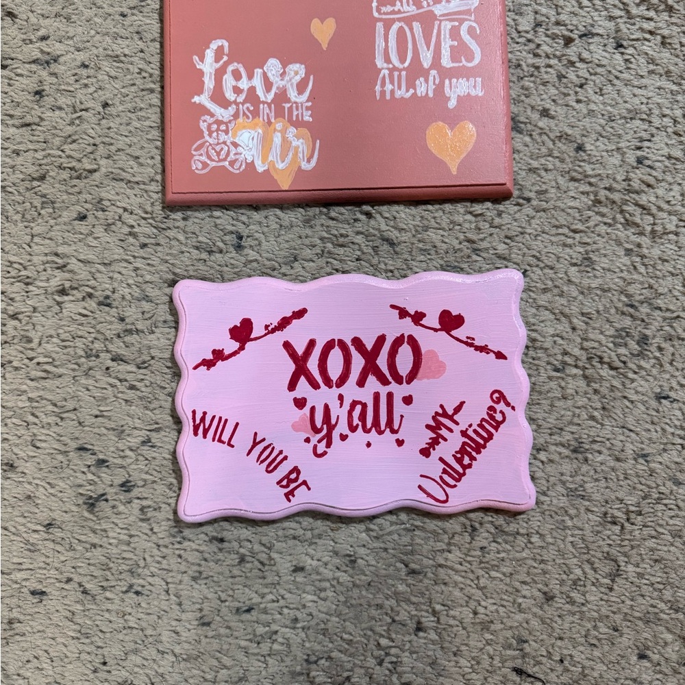 Pink Valentine's Day Decorative Signs